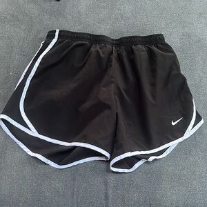 Girls Nike black and white athletic shorts